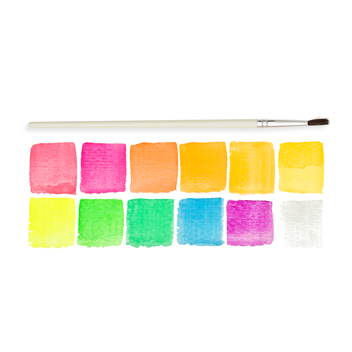 Chroma Blends Neon Watercolor Set color swatches and brush