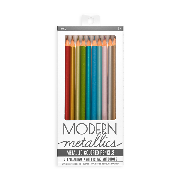 Modern Metallics Colored Pencils - Set of 12 - OOLY