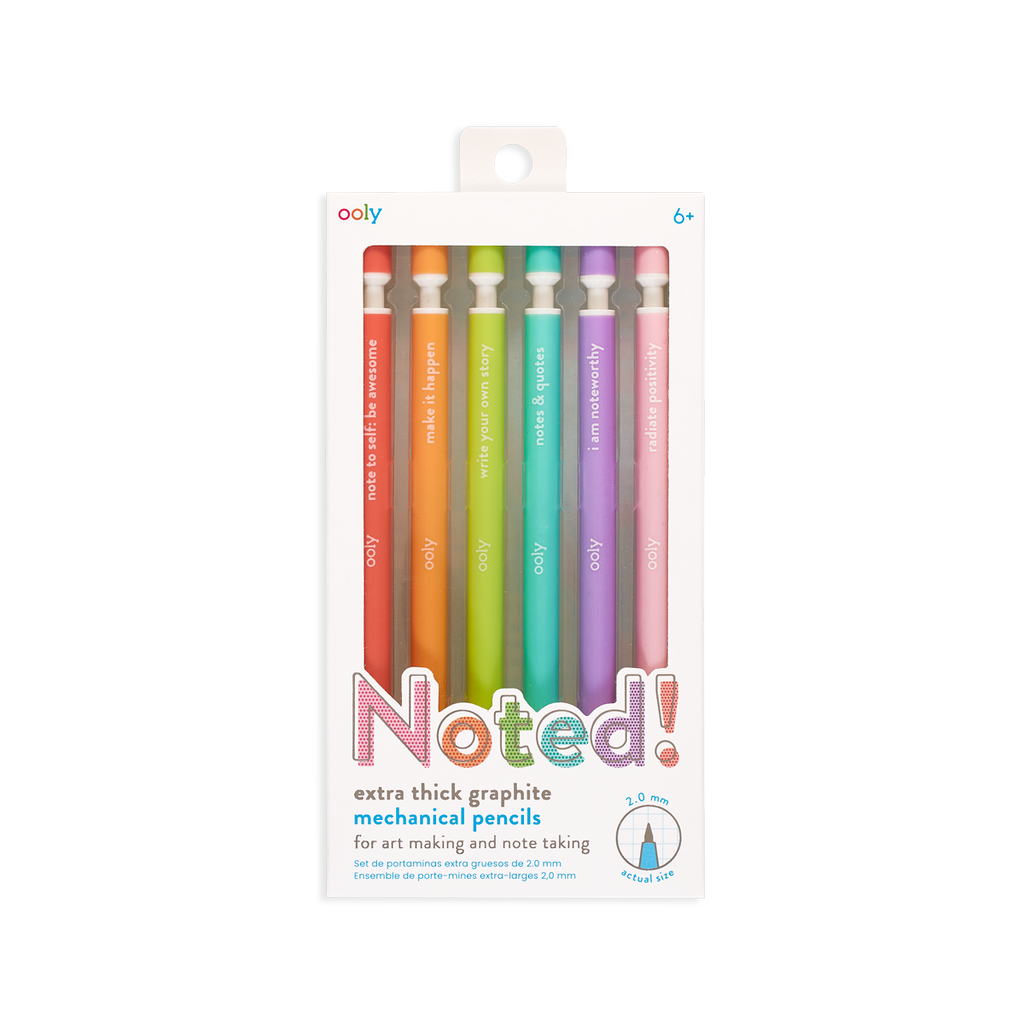 Noted! Extra Thick Graphite Mechanical Pencils - Set of 6 - OOLY