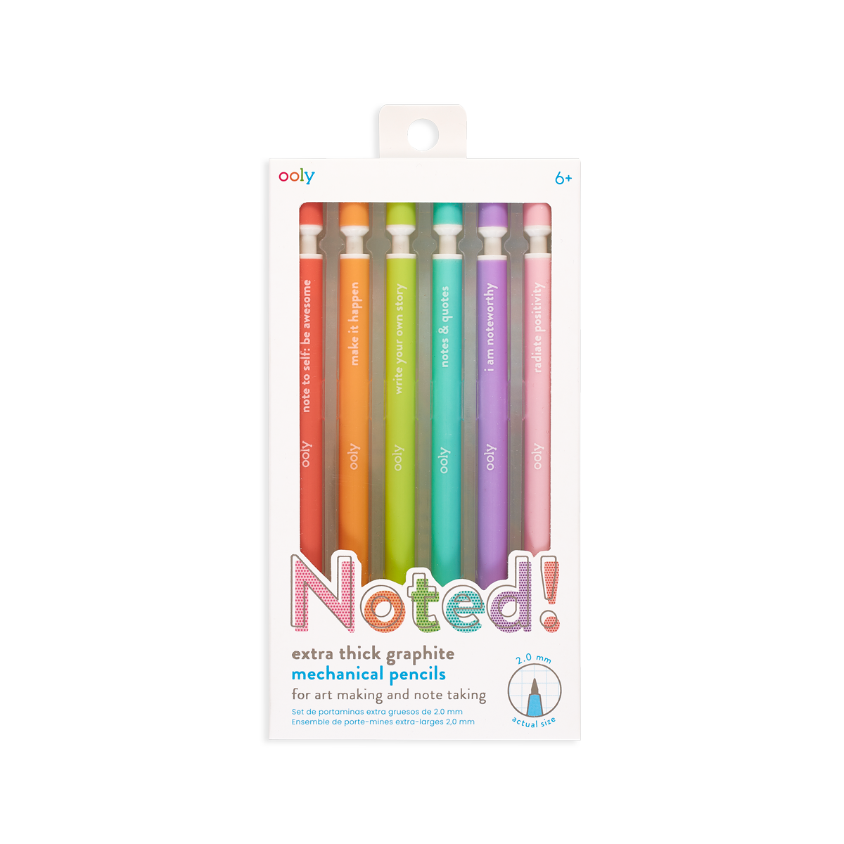 Noted! Extra Thick Graphite Mechanical Pencils - Set of 6 - OOLY