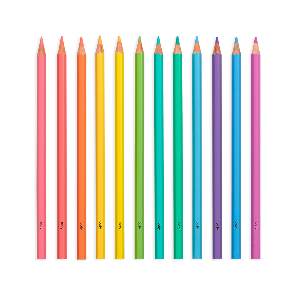 Pastel Hues Colored Pencils Set of 12 OOLY