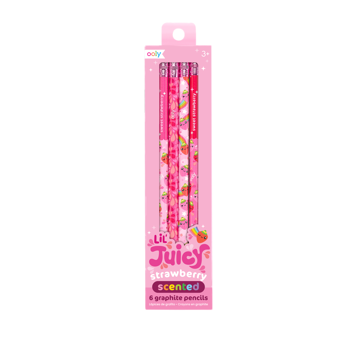 OOLY Lil Juicy Scented Graphite Pencils Strawberry in packaging