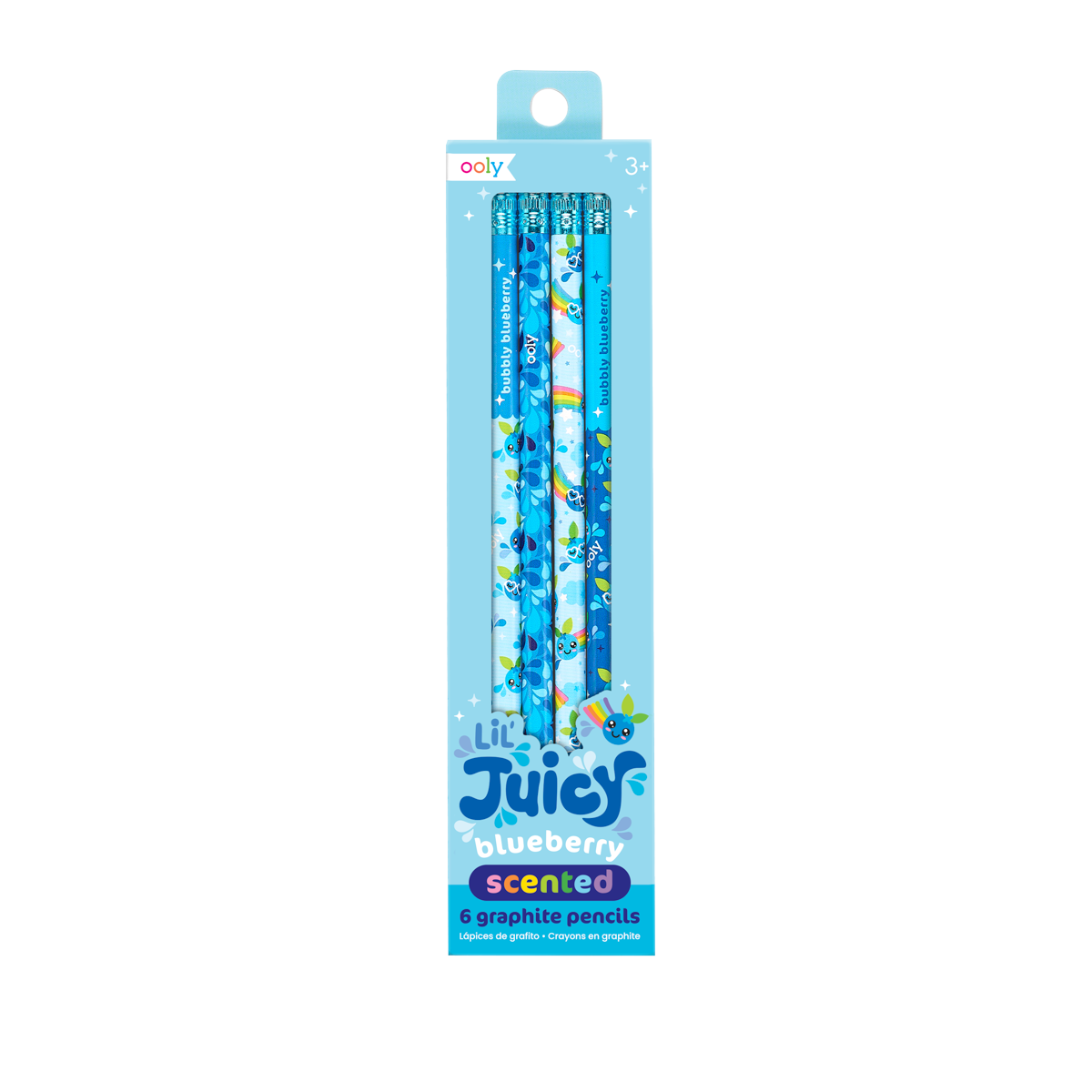 OOLY Lil Juicy Scented Graphite Pencils Blueberry in packaging