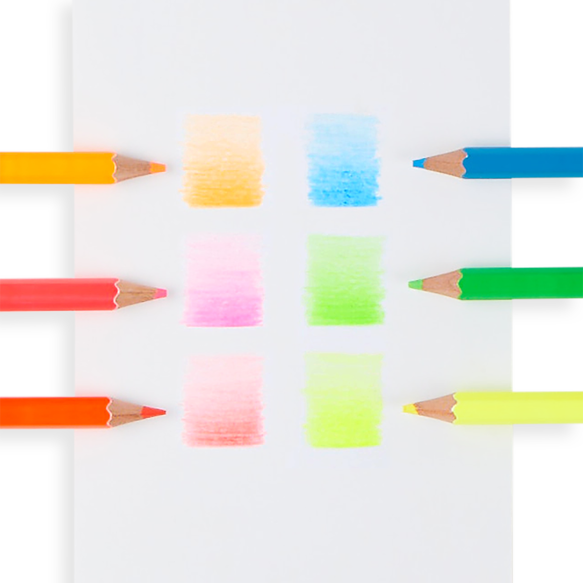 OOLY Jumbo Brights Neon Colored Pencils color samples