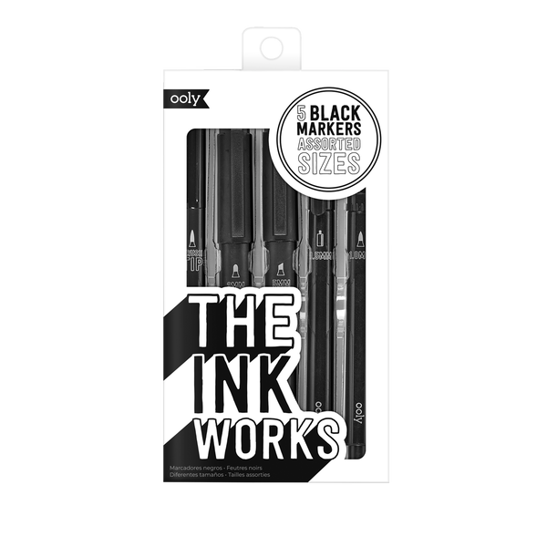 The Ink Works - Art Markers - Assorted Tips - Set of 5 - OOLY