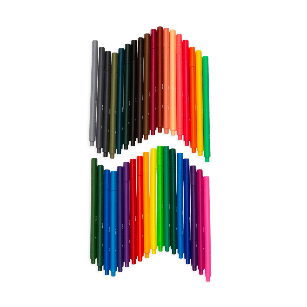 Felt Tip Pens, Rainbow - Set of 24