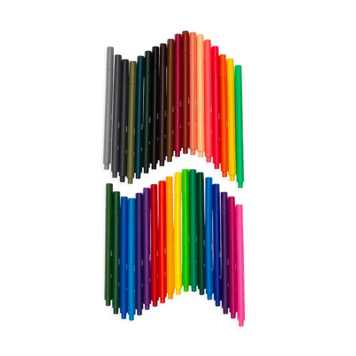 Seriously Fine Felt Tip Markers Set of 36 OOLY