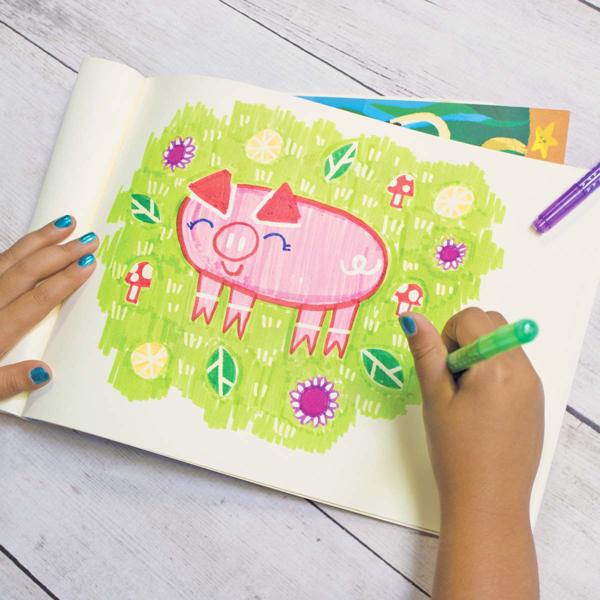 Make No Mistake Eraseable Markers used to make brightly colored artwork