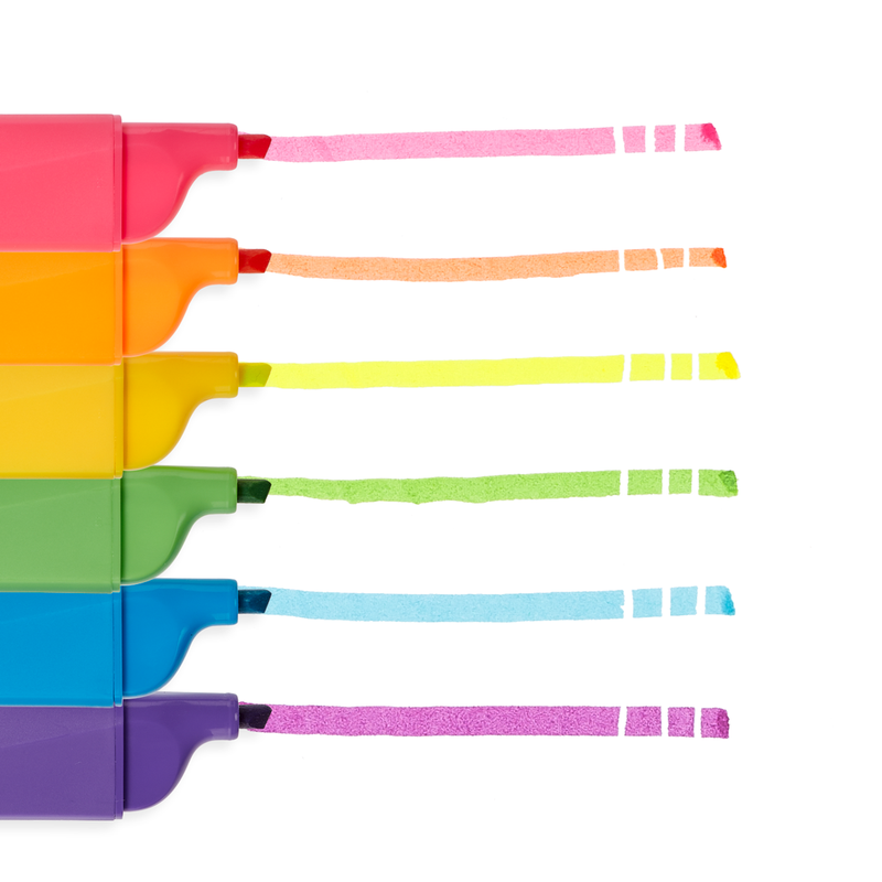 DoOvers Erasable Highlighters with Chisel Tips Set of 6 OOLY