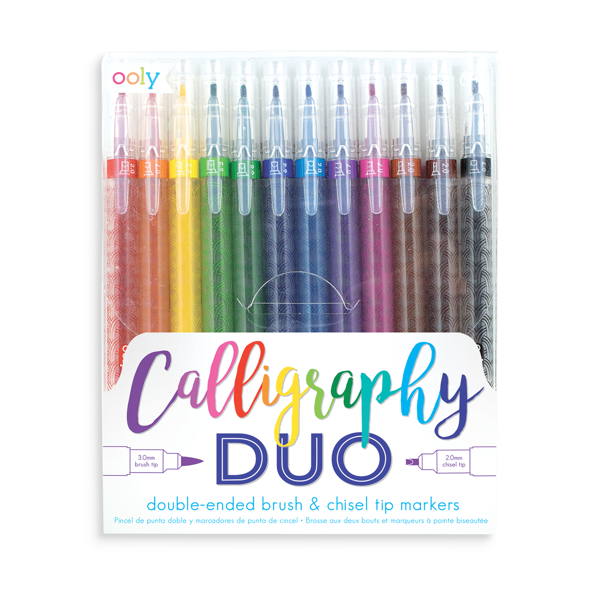 Set of 12 Calligraphy Duo Markers for chisel tip calligraphy and brush lettering