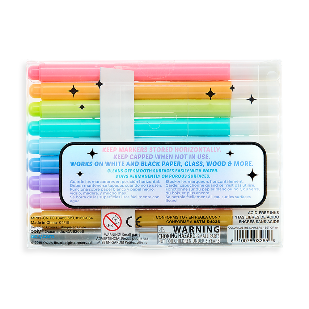 Ooly color lustre metallic brush markers clearance