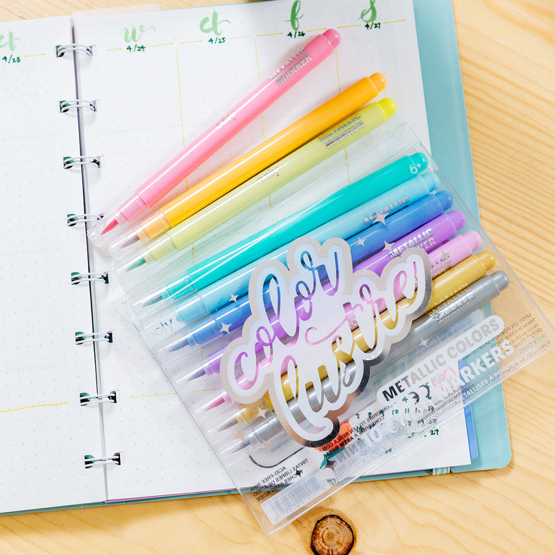 Ooly color lustre metallic brush markers clearance