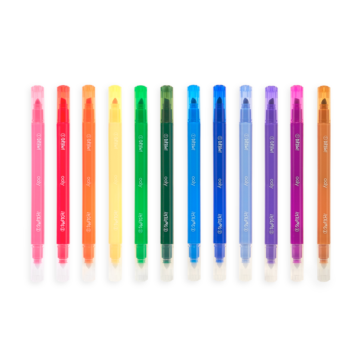 Switch-Eroo Color Changing Markers lined up out of package