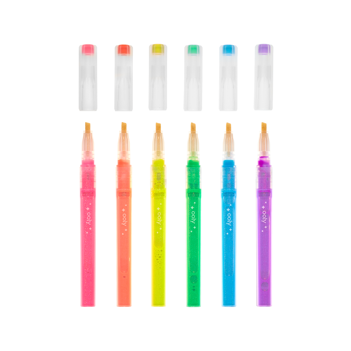 Oh My Glitter! Neon Highlighters set of 6 without packaging