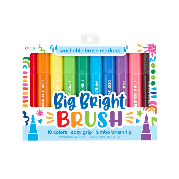 Big Bright Brush Markers - Set of 10 - OOLY