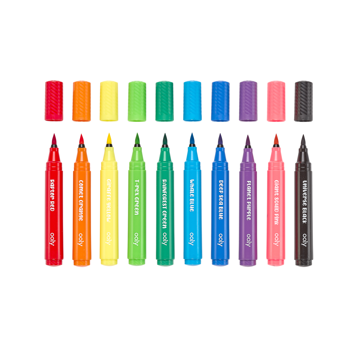 Ooly - Big Bright Brush Markers - Set of 10