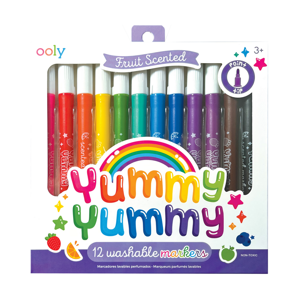 Fruit Scented, Washable Markers, Set of 6 