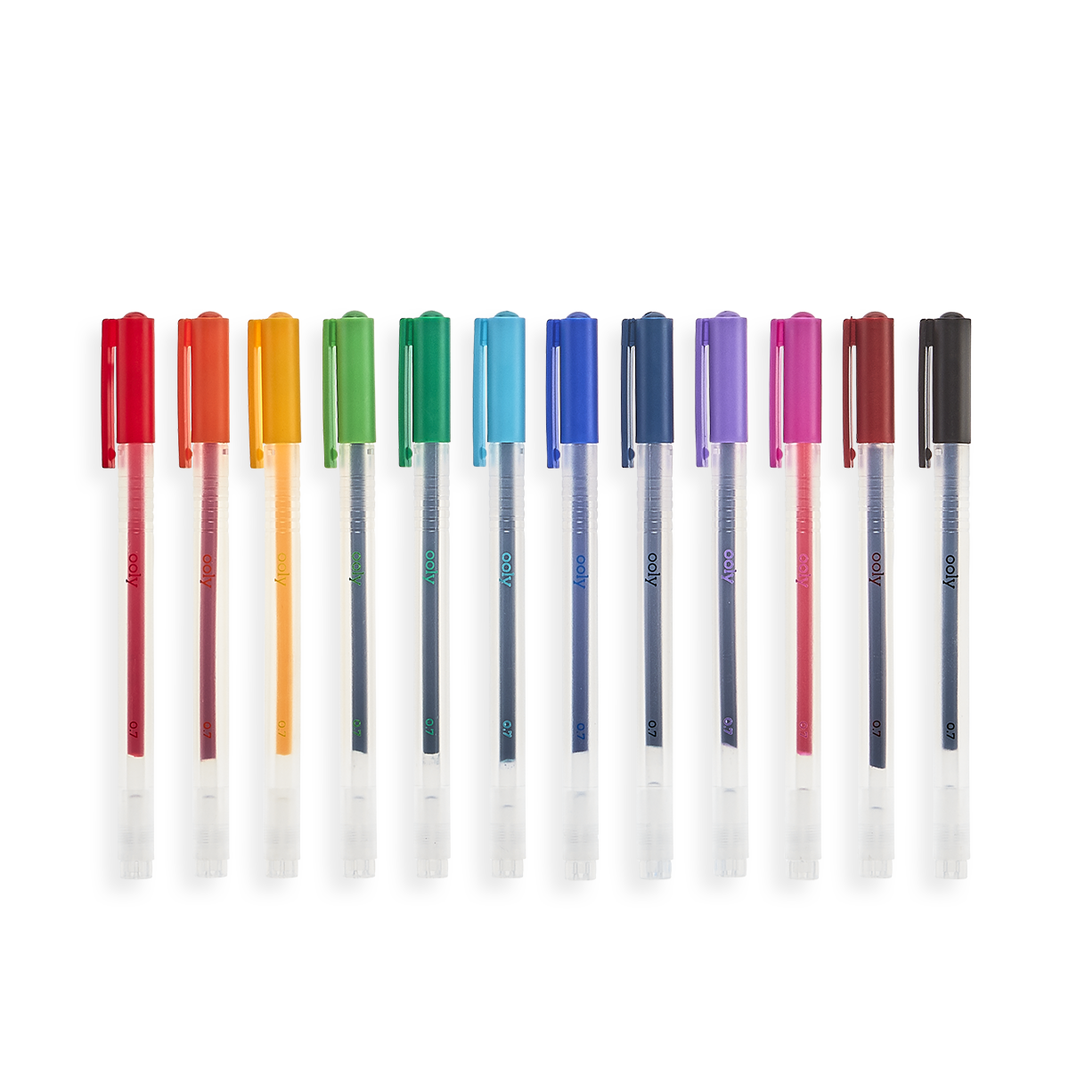 Colorful Color Luxe Gel Pens lined up 