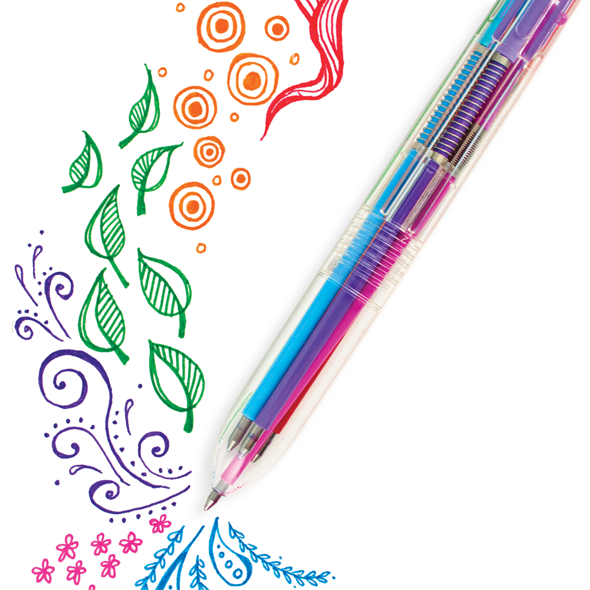 6 Click Multi Color Gel Pen - Fine Tip