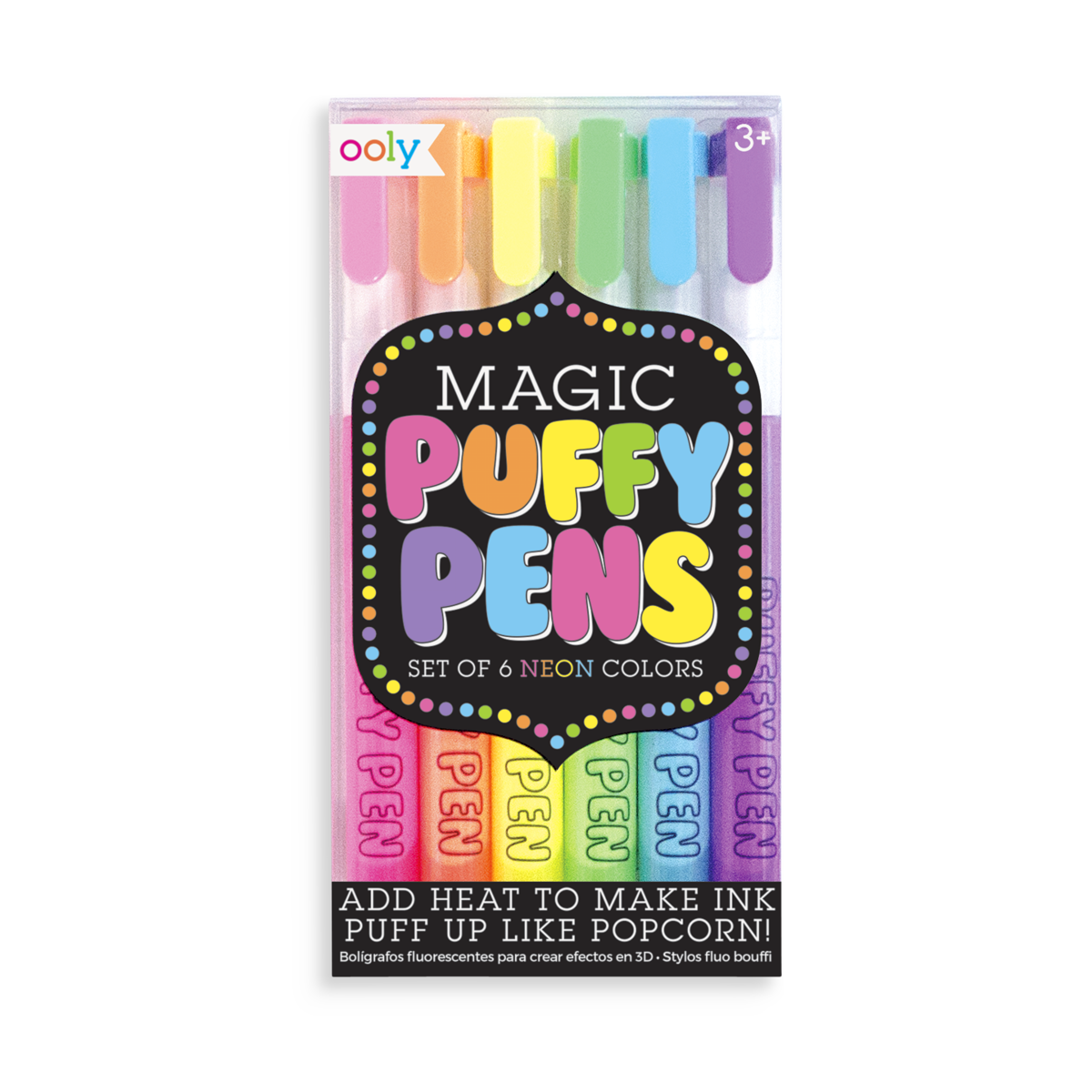 Set of Magic Puffy Pens that puff up after you color
