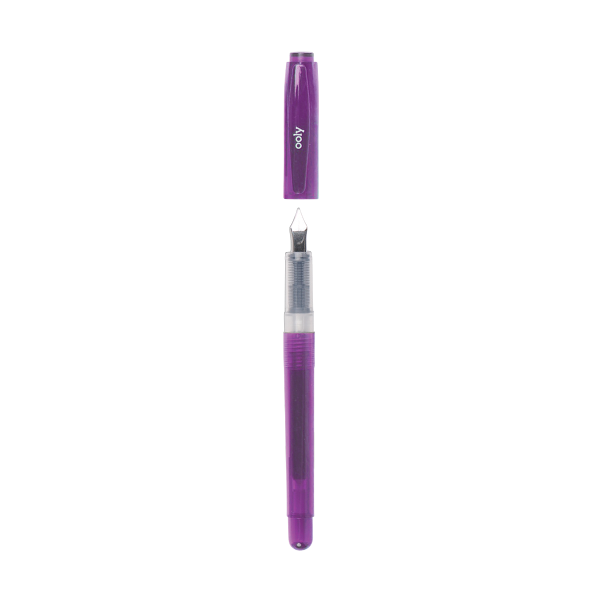 Purple Splendid Fountain Pen with cap removed