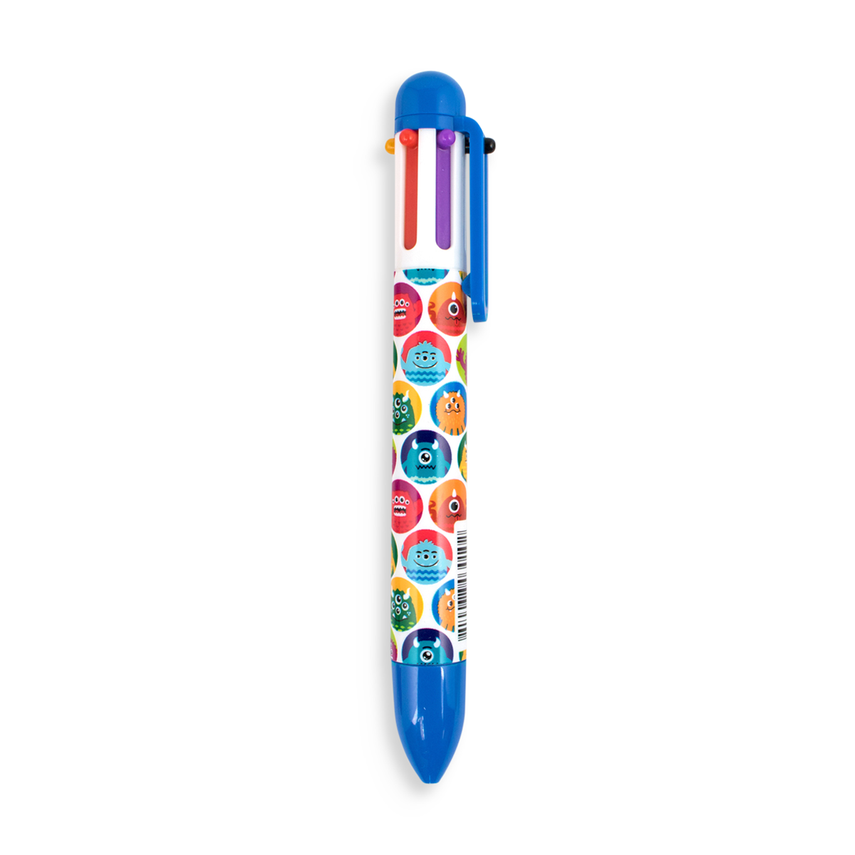 Blue Monster 6 Click multi color pen with 6 different ink colors