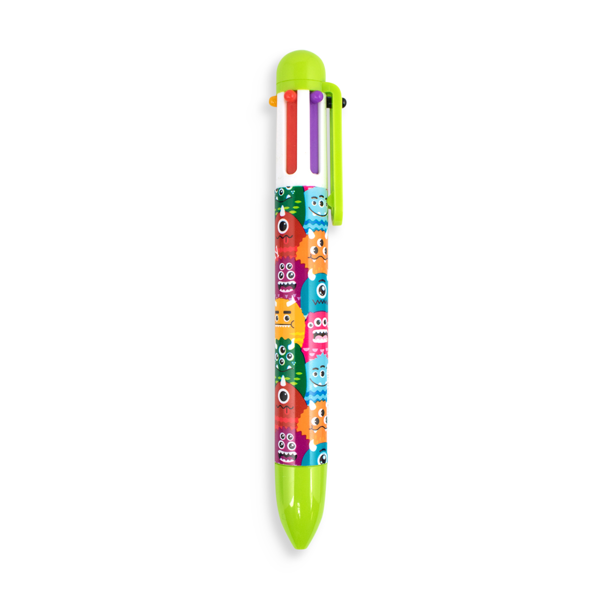 Green Monster 6 Click multi color pen with 6 different ink colors