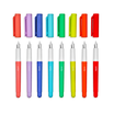 Color Write Fountain Pens set of 8 shown with their caps off to see the nibs