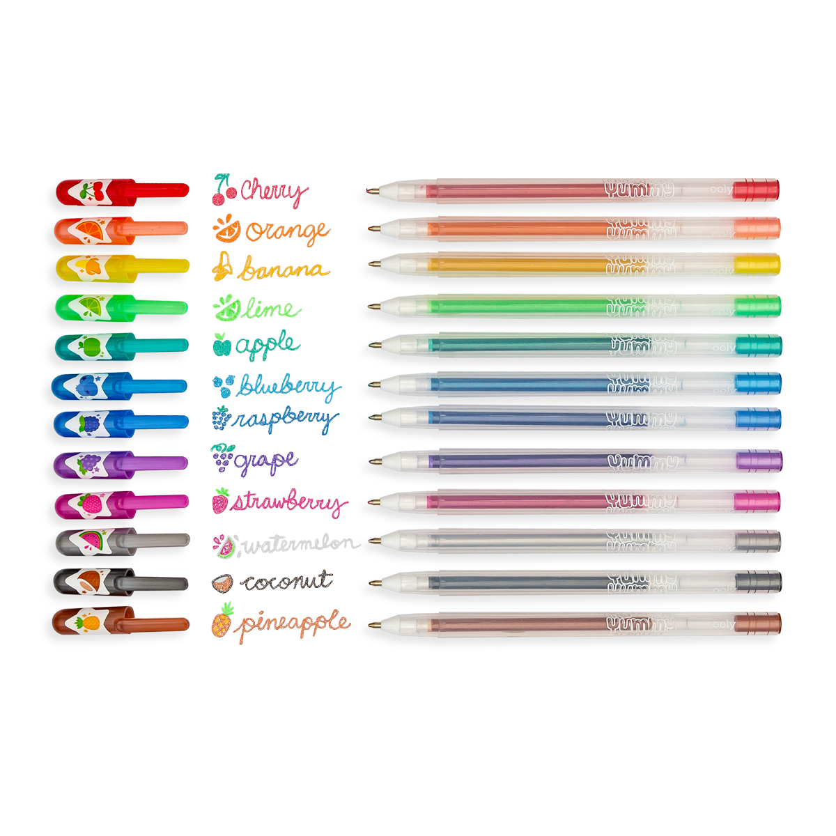 6 Click Multi Color Gel Pen Fine Tip OOLY