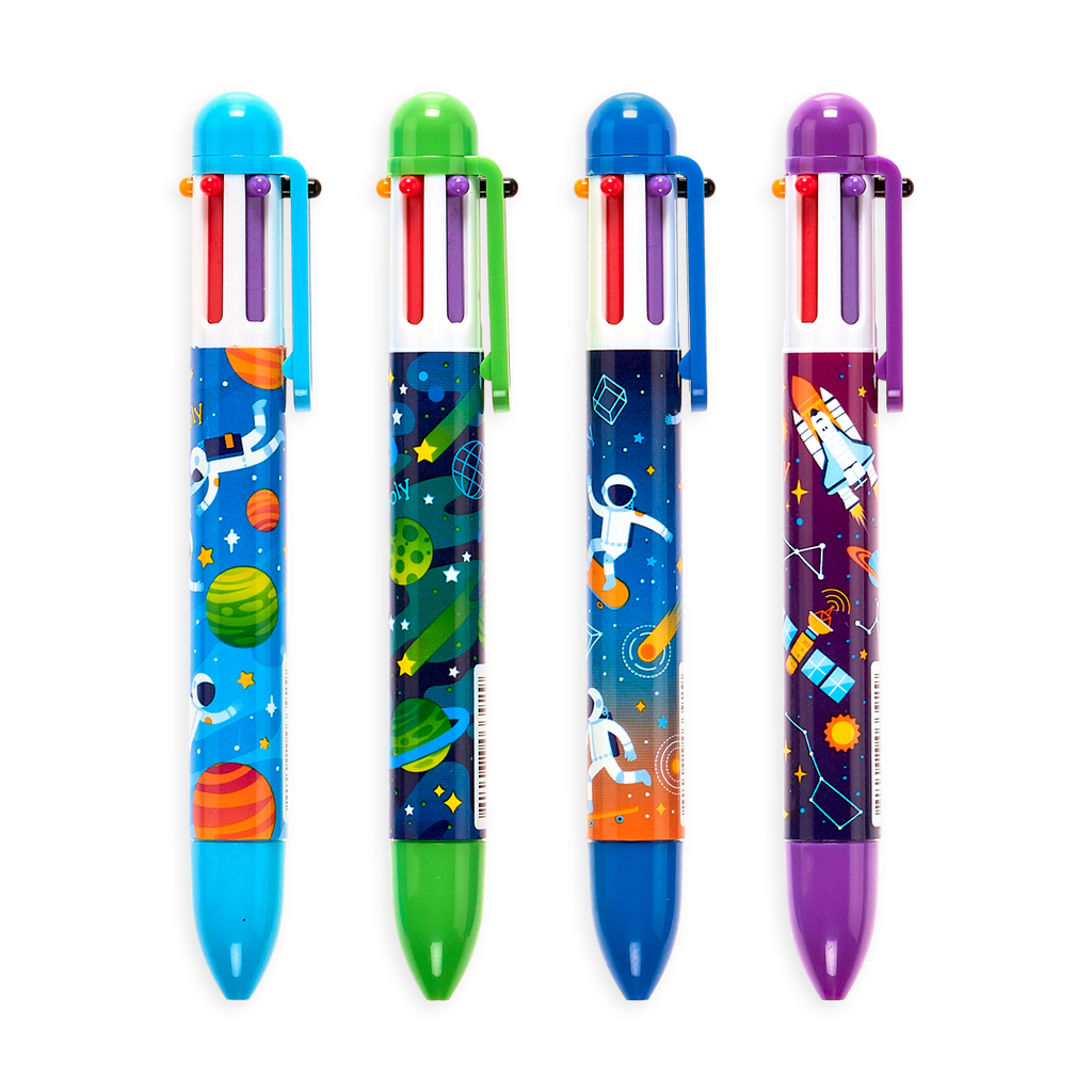 4/8/10 Colors Cartoon Astronaut Rabbit Mechanical Ballpoint Pen  Multicolored Pens Colorful Refill School Office Writing Supplies