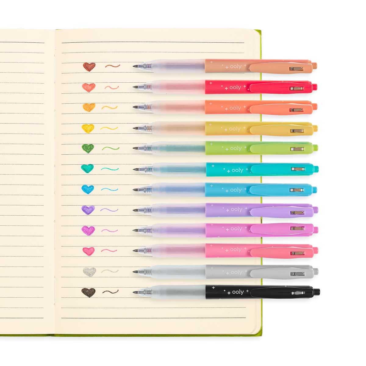 OOLY Oh My Glitter! Retractable Gel Pens - Set of 12 color swatch