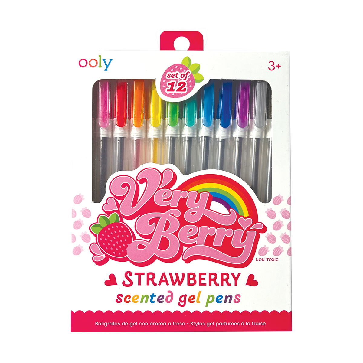 OOLY Very Berry Strawberry Scented Gel Pens in packaging