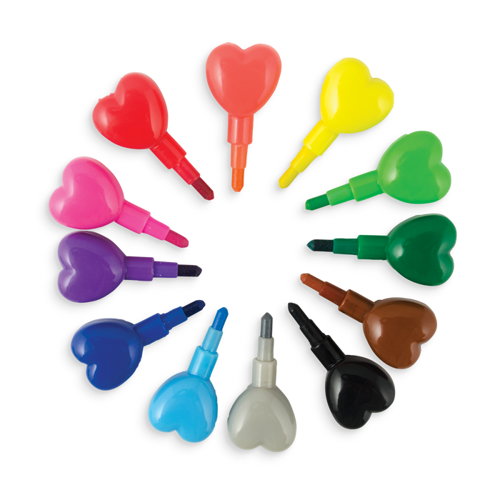 Heart to Heart Stacking Crayons - Classroom Bundle - OOLY