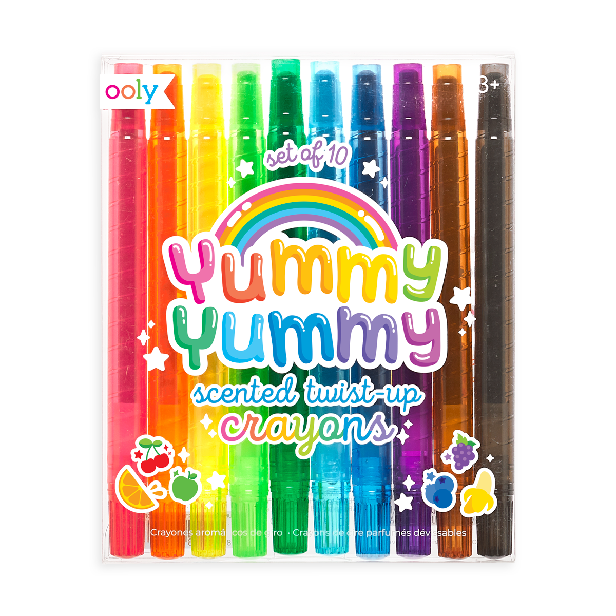 Image of the Yummy Yummy Scented Twist-Up Crayons - Set of 10 in package