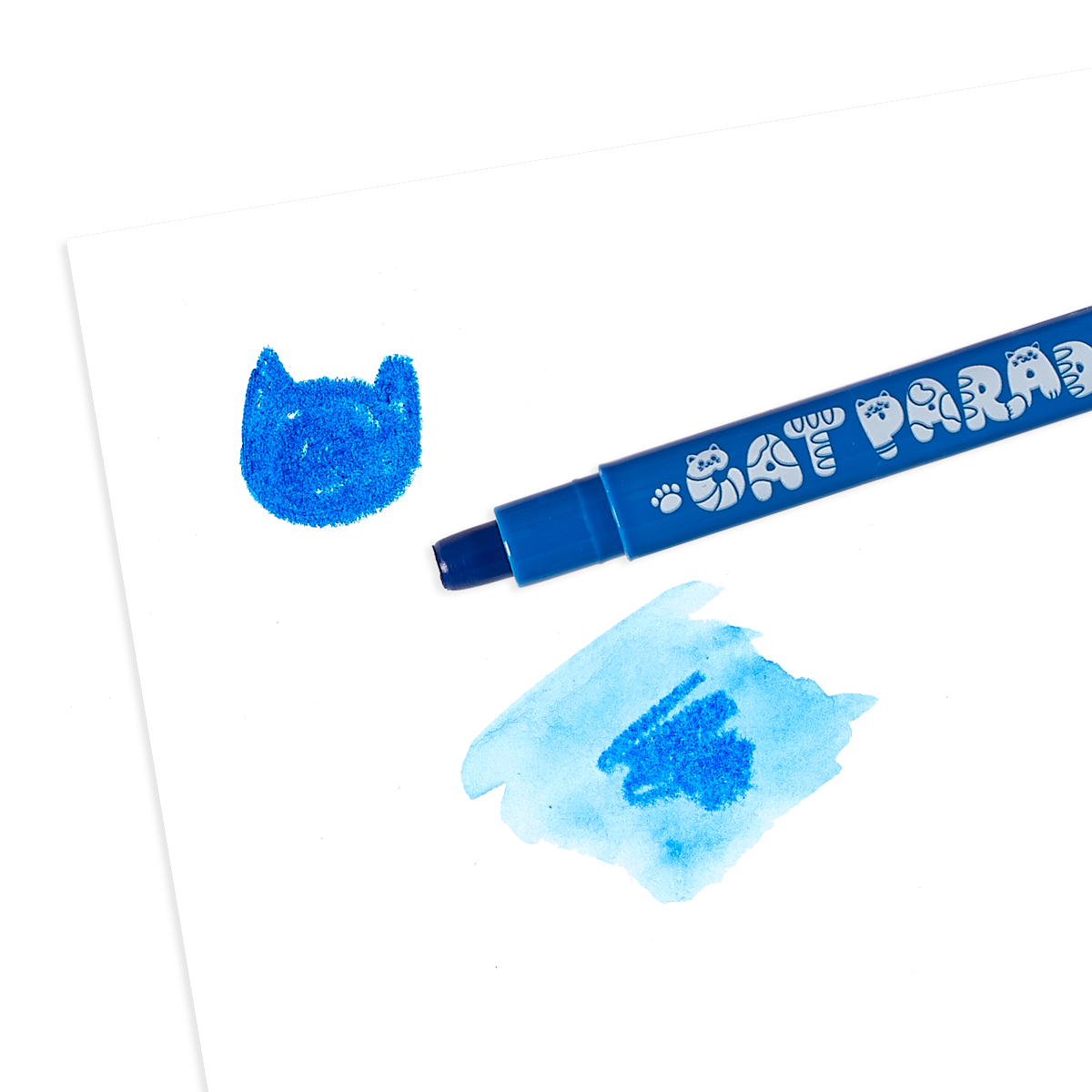 OOLY Cat Parade Gel Crayon in use