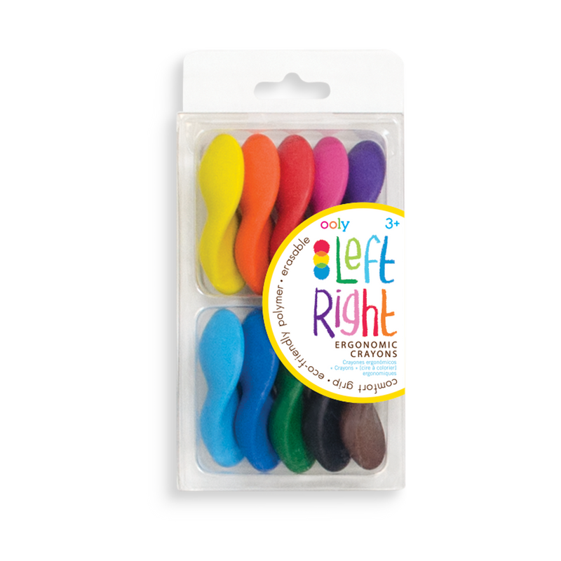 Left Right Ergonomic Crayons Set of 10 OOLY