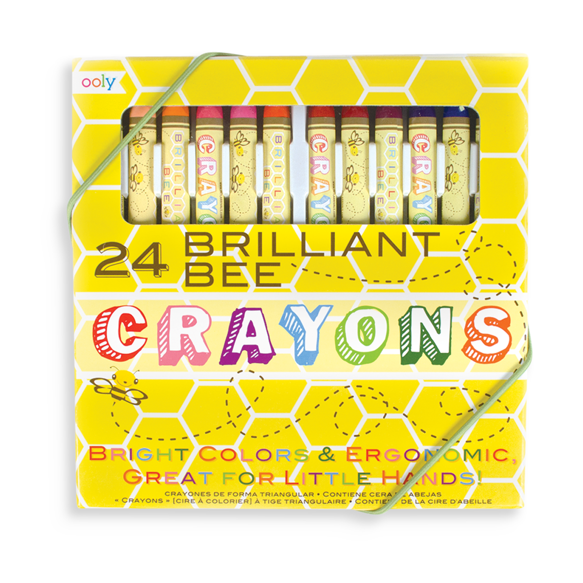 OolyRainbow Sparkle Gel Crayons for Kids and Adults - Set of 12 Watercolor  Glitter Markers for Glass and Paper Surfaces with Clear Plastic Crayon Case  - Easy To Clean Bright Metallic Color