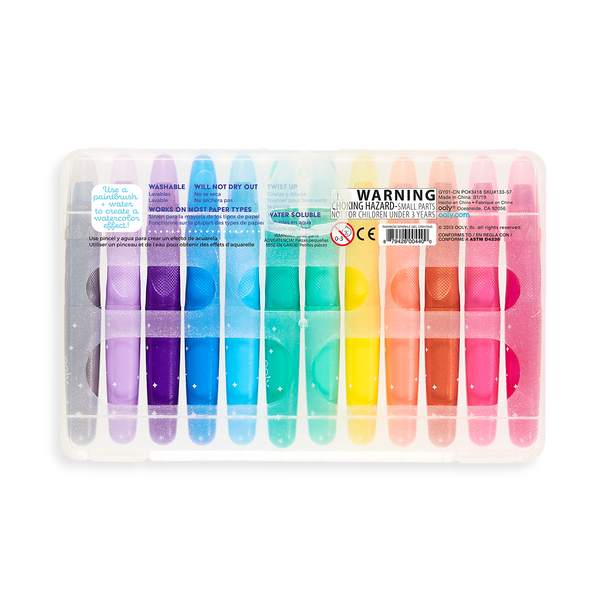 Rainbow Sparkle Watercolor Gel Crayons OOLY