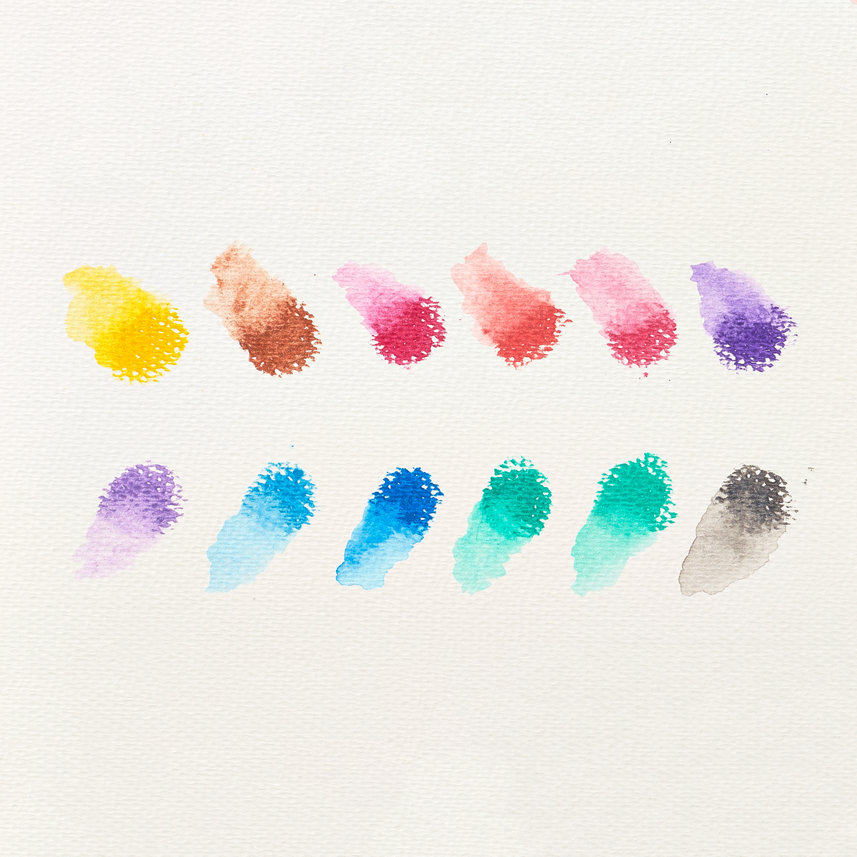 Rainbow Sparkle Watercolor Gel Crayons swatched on watercolor paper