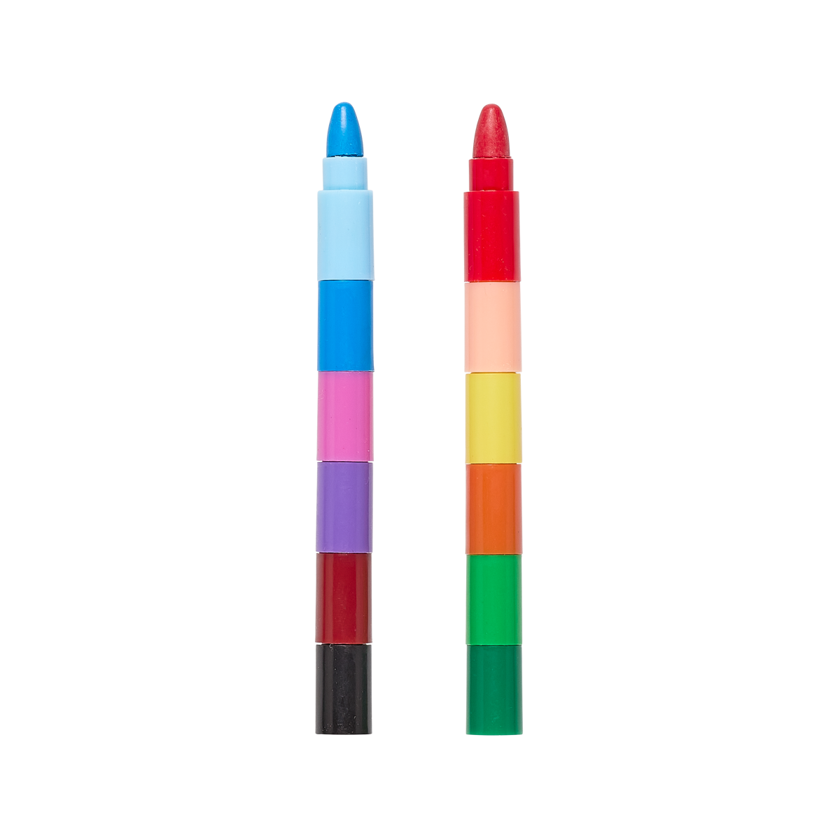 stacking crayons in OOLY Mini Traveler Coloring + Activity Kit 