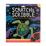 Scratch and Scribble Scratch Art Kit - Ocean Life - 8 Cards 1 Sticker Sheet
