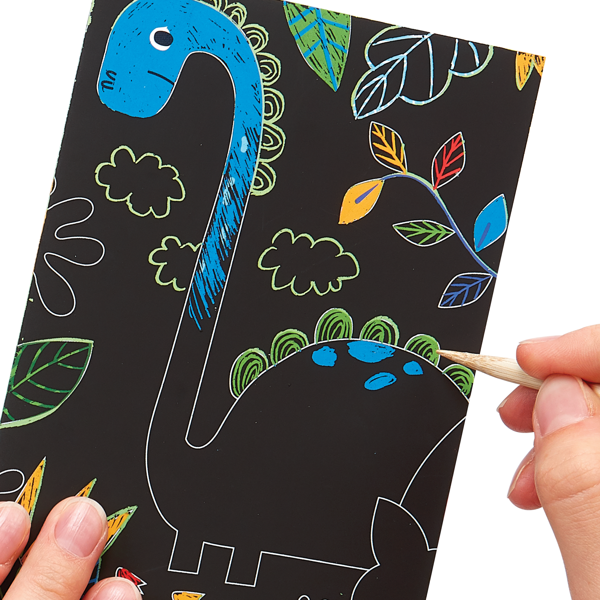 Drawing of Dinosaur Days Scratch and Scribble Mini Scratch Art Kit