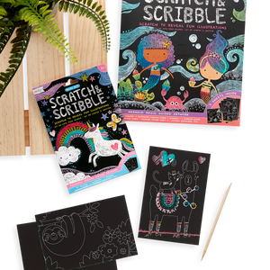 Funtastic Friends Scratch and Scribble Mini Scratch Art Kit - OOLY