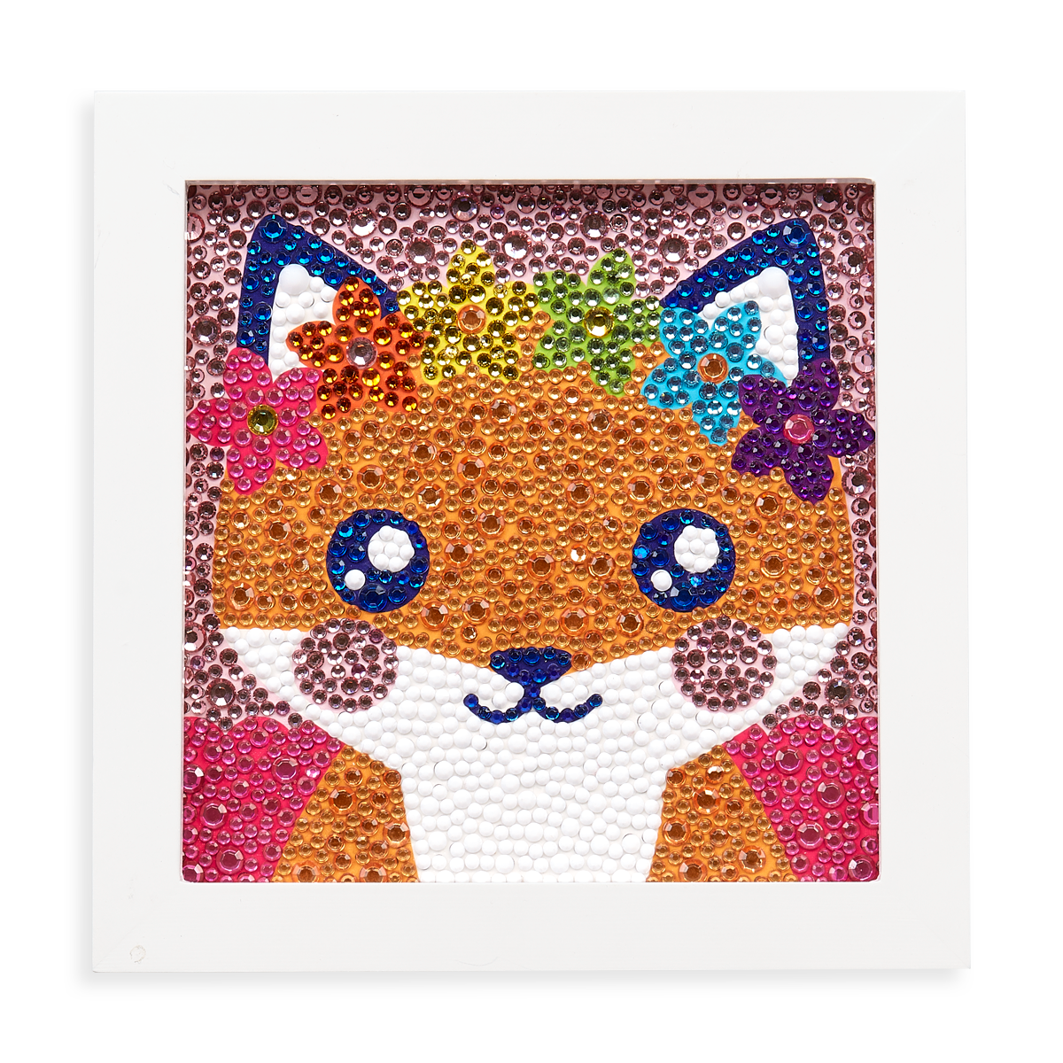 Razzle Dazzle DIY Gem Art Kit - Friendly Fox complete in white frame