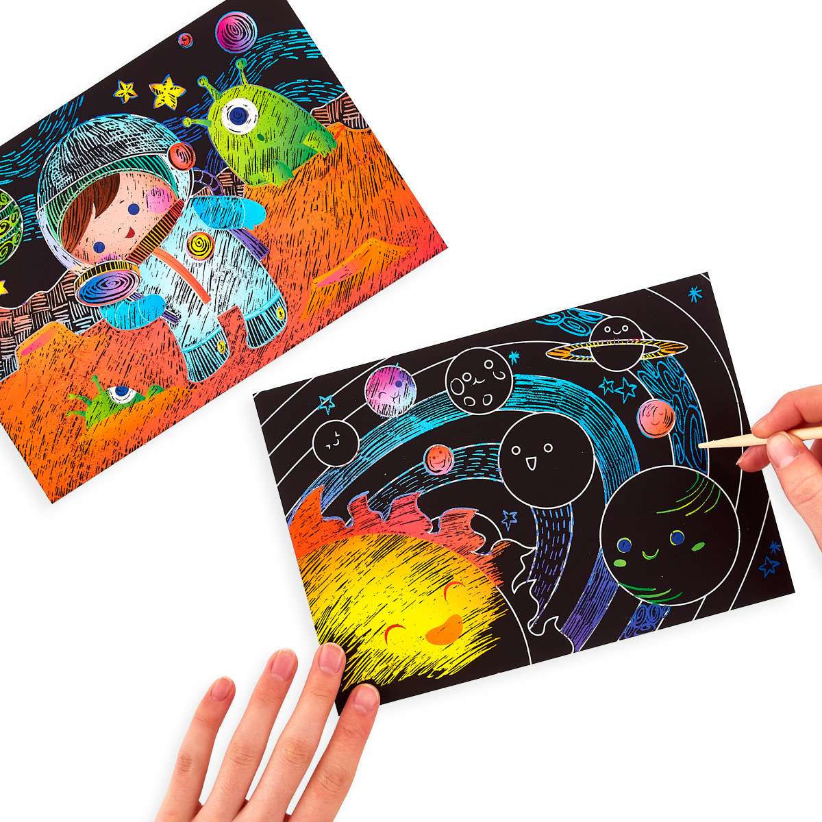 Space Explorer Scratch & Scribble in use