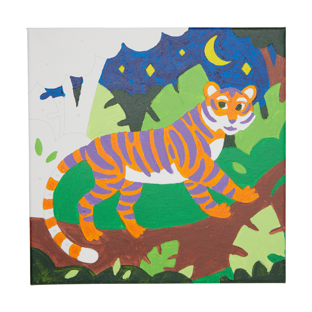 Colorful Tiger - DIY Easy Paint By Numbers Kit for Beginner