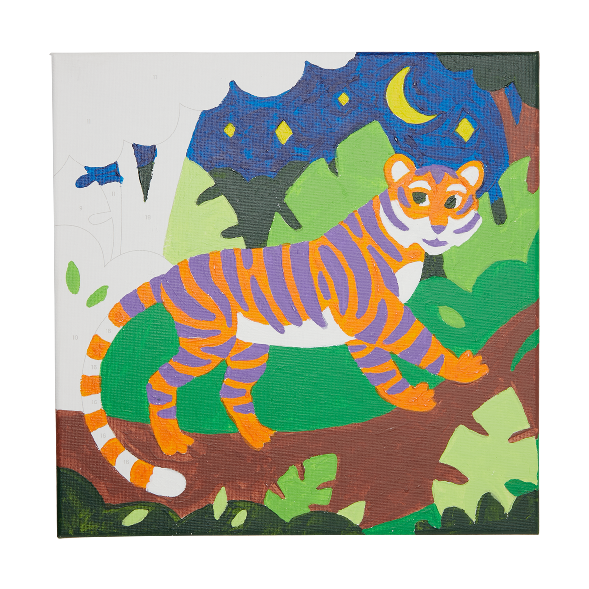 Paint Number Canvas Painting Kits Tiger