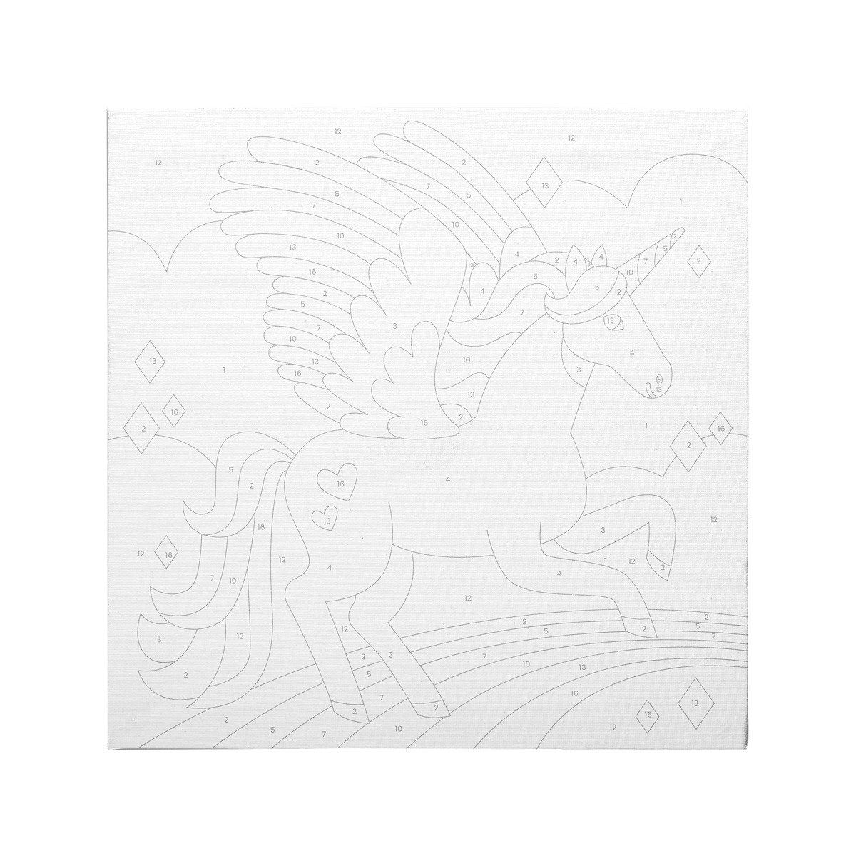 Unicorn 2 Pre Sketched Canvas, Kids Painting, Kids Painting Canvas, Art  Kits, Pa