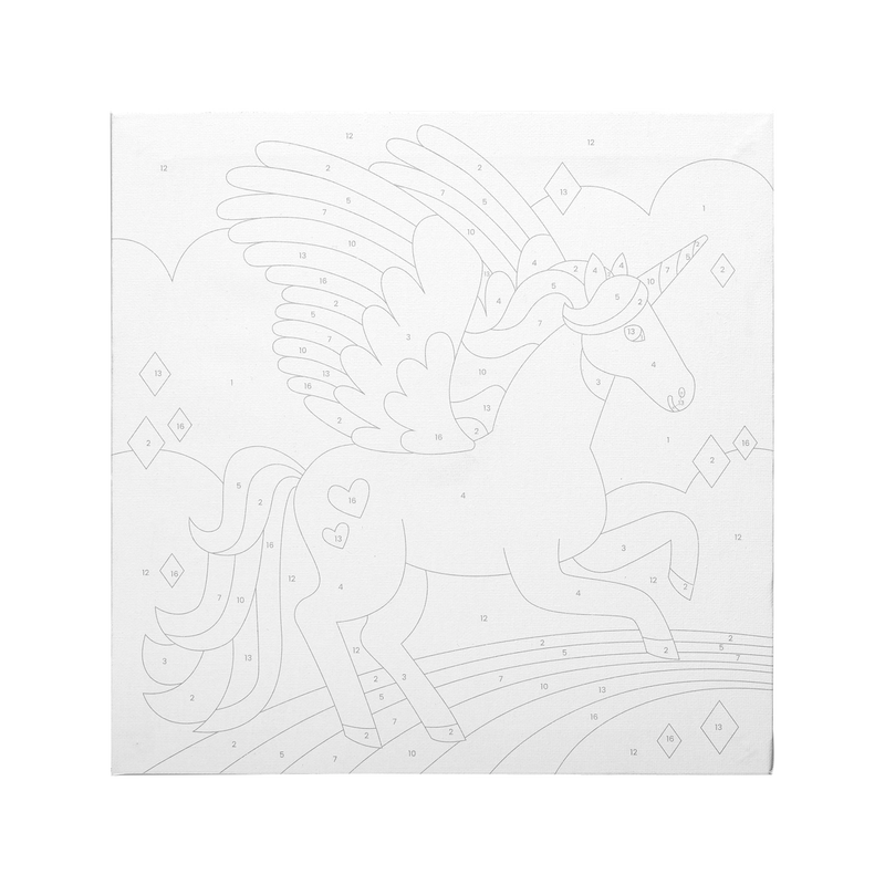 Colorific Canvas Paint by Number Kit - Magical Unicorn - OOLY