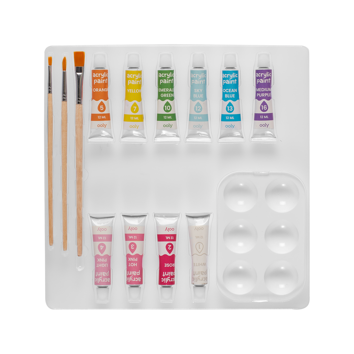 Accessories in OOLY Colorific Canvas Paint by Number Kit 